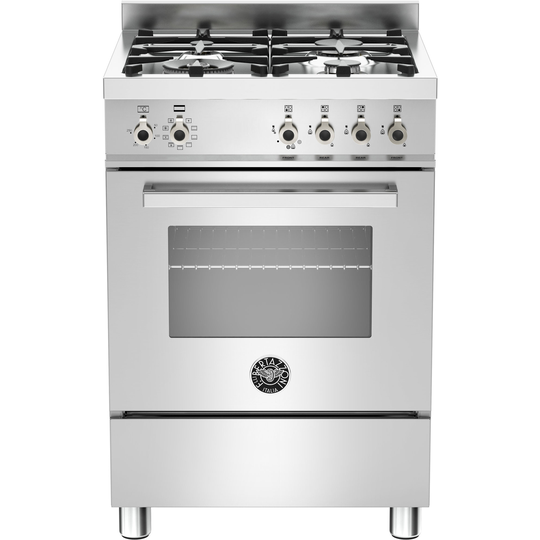 Bertazzoni PRO604 Gasspis 60 cm, 1 ugn, 4 brännare, rostfri, modell XE