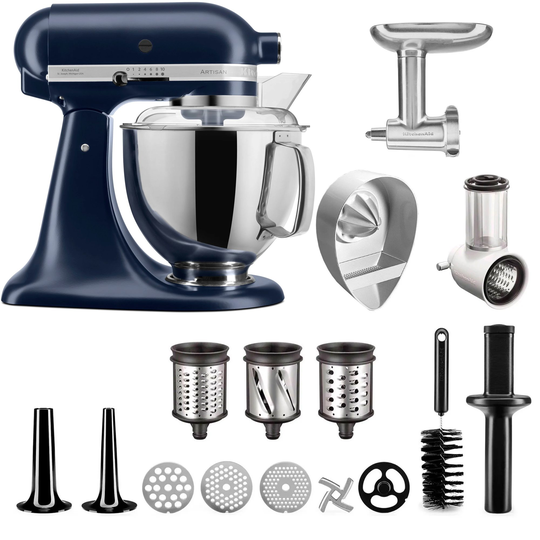 KitchenAid Artisan KSM175PSEIB Köksmaskin + Tillbehörsset, Ink Blue