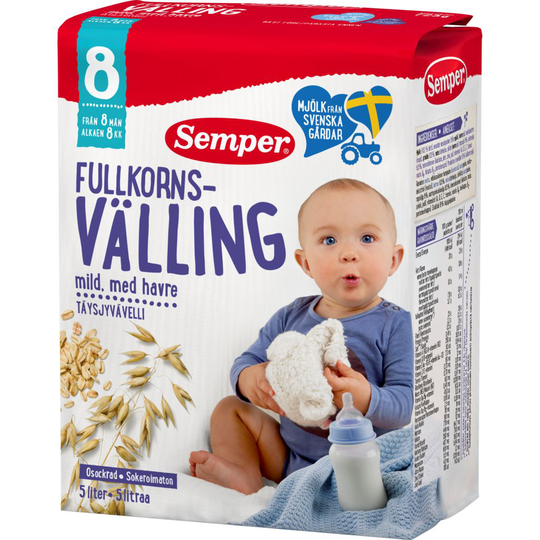 Semper Fullkornsvälling mild 8 mån 5 liter 725 g