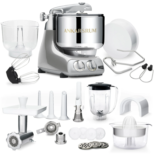 Ankarsrum AKM 6230 Köksmaskin + Deluxepaket, Jubilee Silver
