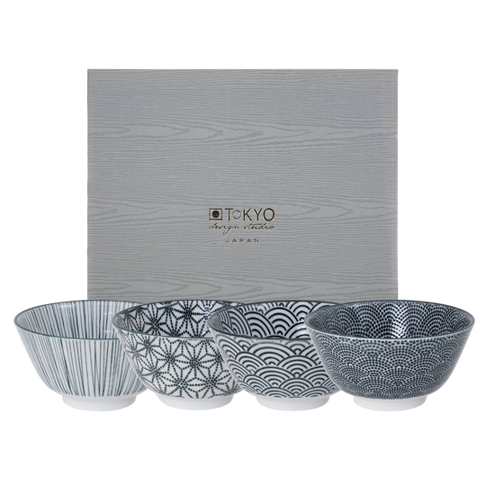 Tokyo Design Studio Nippon Black skål 12 cm. 4 st.