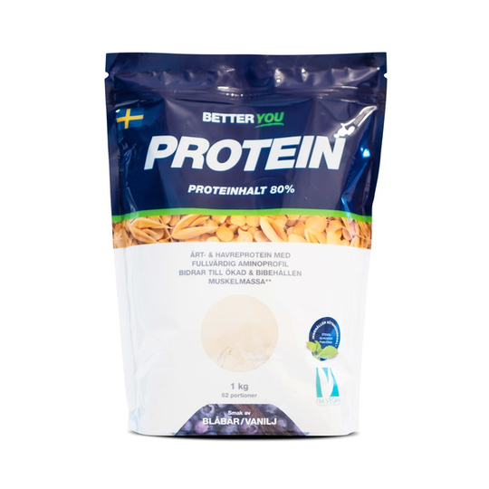 BETTER YOU Better You Ärt & Havreprotein Blåbär & Vanilj 1 kg