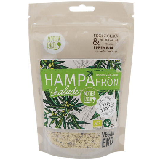 Mother Earth Hampafrö Skalade Premium ME RAW&EKO 250 g
