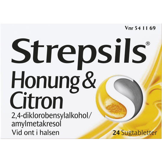 Strepsils Honung & Citron, Sugtablett 24 st