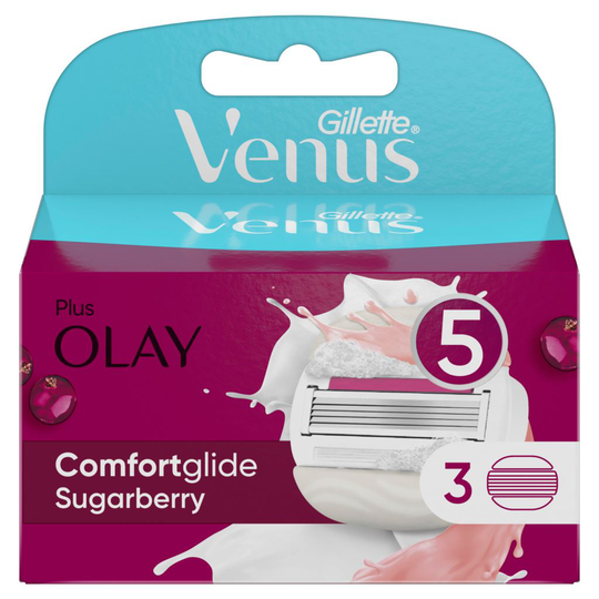 Gilette Venus ComfortGlide Olay Sugar Berry Rakblad 3 st