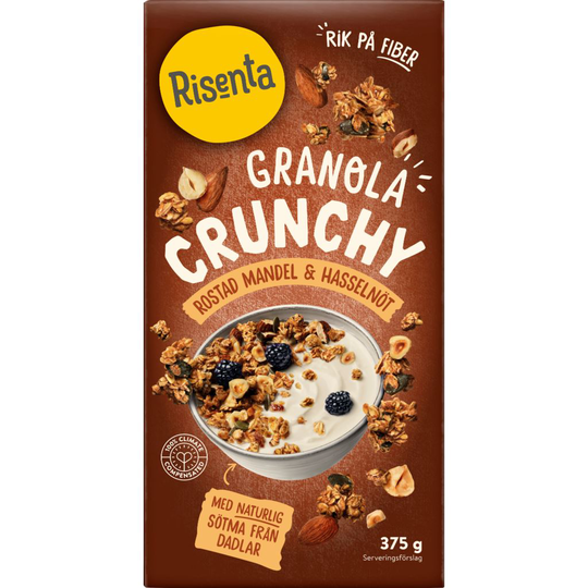 Risenta Crunchy Granola Mandel & Hasselnöt 375 g