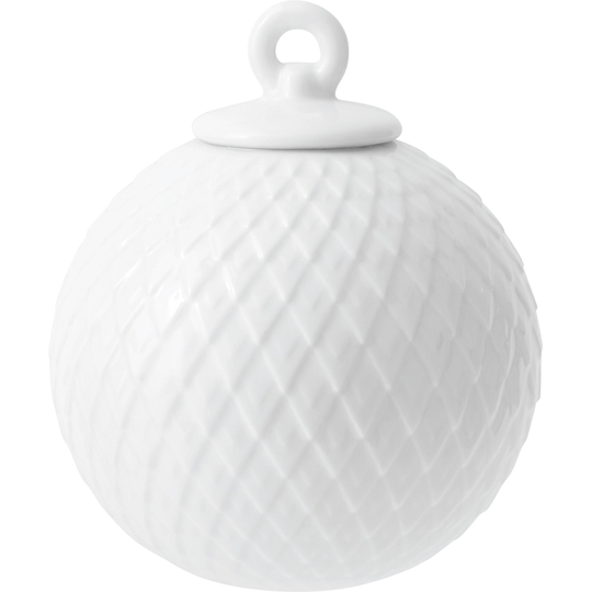 Lyngby Porcelæn Rhombe kula, vit