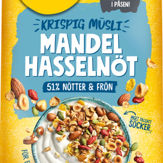 Risenta Krispig Müsli Mandel Hasselnöt 450 g