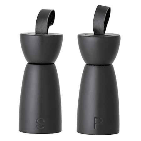 Salt & Pepparkvarn Svart Rubberwood