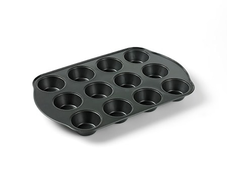 Muffinsplåt Nonstick x12 Svart
