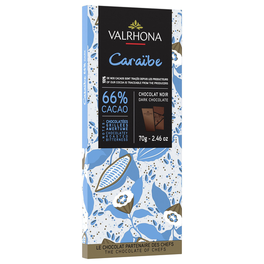 Valrhona Caraibe 66% chokladkaka, 70 g