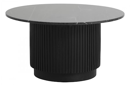 Erie Rund Soffbord Svart Marmor Top