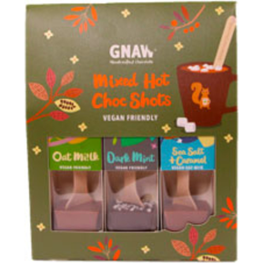 GNAW Hot Choc Shot Vegan presentförpackning, 122 g