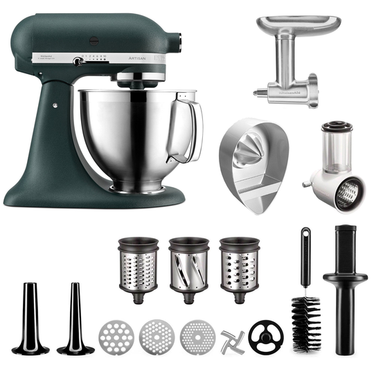 KitchenAid Artisan 5KSM185PSEPP Köksmaskin + Tillbehörspaket, Pebble Palm