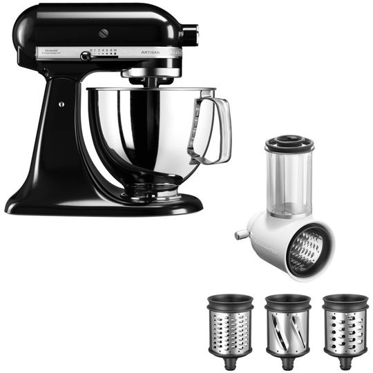 KitchenAid Artisan 125 Svart + Grönsaksskärare 5KSMVSA
