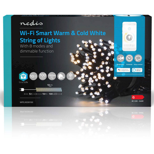 Nedis Ljusslinga WIFI 10m 100led