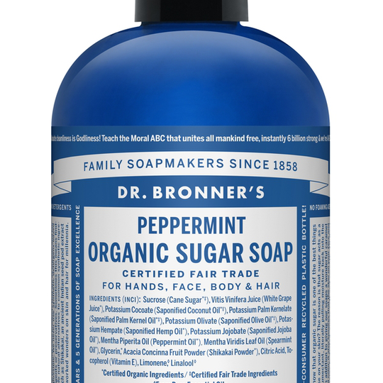 Dr. Bronner’s Magic Soaps Dr. Bronner’s Peppermint Organic Sugar Soap 355 ml