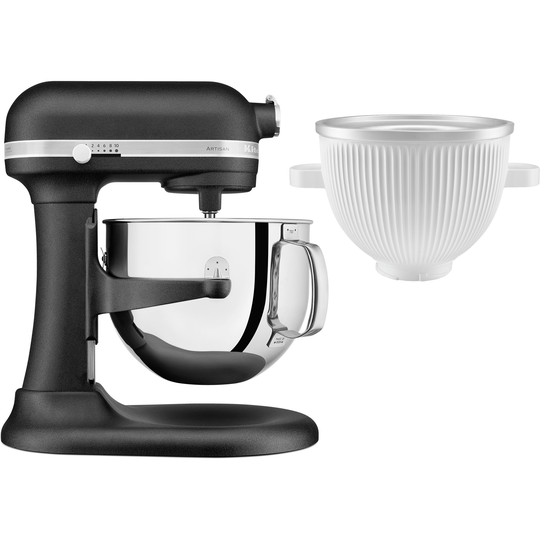 KitchenAid Artisan XL7580EBK Köksmaskin + Glassmaskin, Rustik Svart