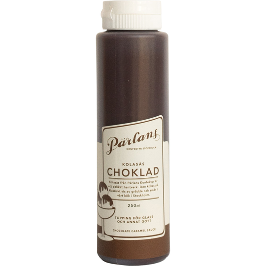 Pärlans Konfektyr Squeeze kolasås, 250 ml, choklad