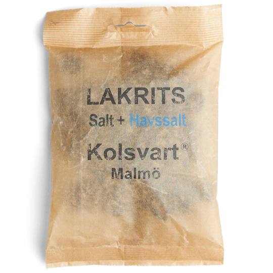 Kolsvart Salt + Havssalt lakrits, 120 g