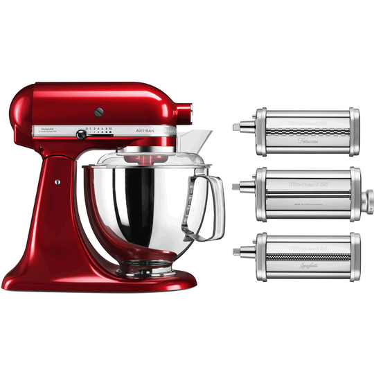 KitchenAid Artisan KSM175PSECA Röd Metallic + Pastatilsats