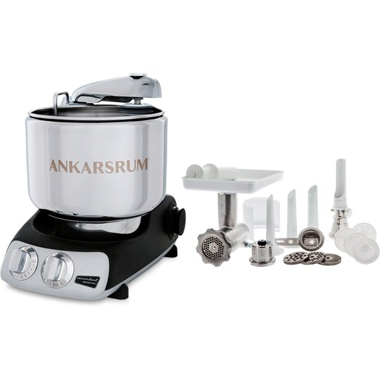Ankarsrum AKM 6230 köksmaskin Mattsvart + komplett Köttkvarn