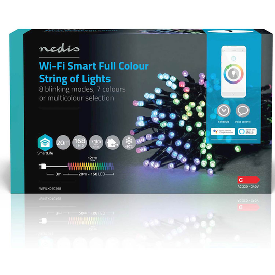 Nedis Ljusslinga WIFI 20m RGB 168led