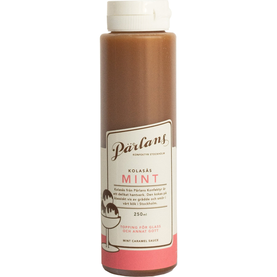 Pärlans Konfektyr Squeeze kolasås, 250 ml, mint