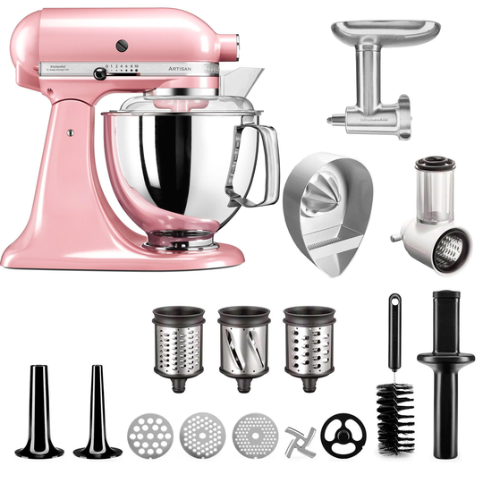 KitchenAid Artisan KSM175PSESP Köksmaskin + Tillbehörsset, Silky Pink