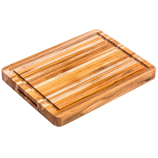 Teakhaus Skärbräda med ränna, medium, höjd 3,8 cm
