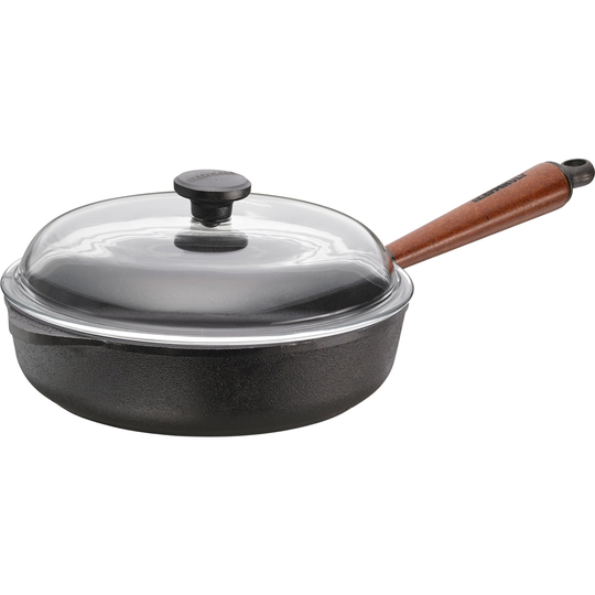 Skeppshult Traktörpanna 25 cm Trähandtag ochGlaslock