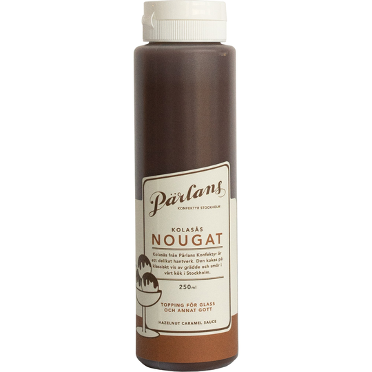 Pärlans Konfektyr Squeeze kolasås, 250 ml, nougat
