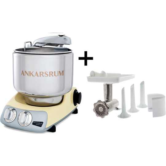 Ankarsrum AKM 6230 köksmaskin + köttkvarn, creme