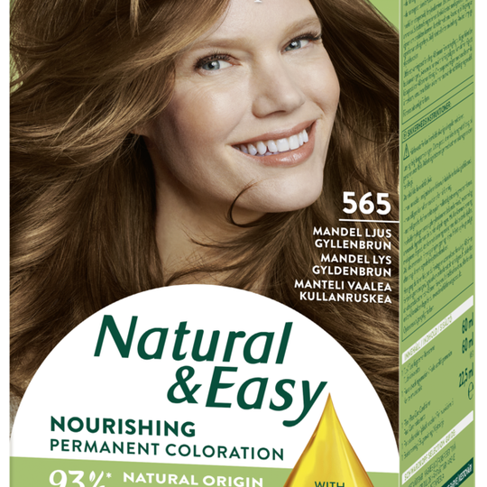 Schwarzkopf Natural & Easy Hårfärg 565 Mandel Ljus Gyllenbrun