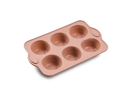 Muffinform Silikon Rosa 6 st