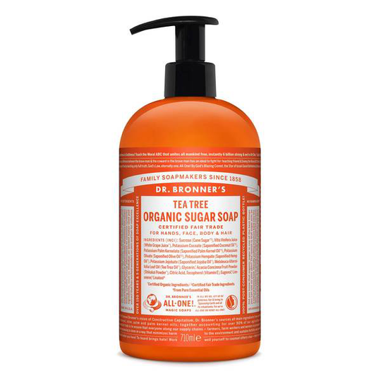 Dr. Bronner’s Magic Soaps Dr. Bronner's Organic Sugar Soap Tea Tree 710 ml