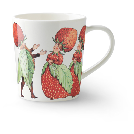 Design House Stockholm Elsa Beskow, Mugg med öra 40 cl - Familjen Jordgubbe