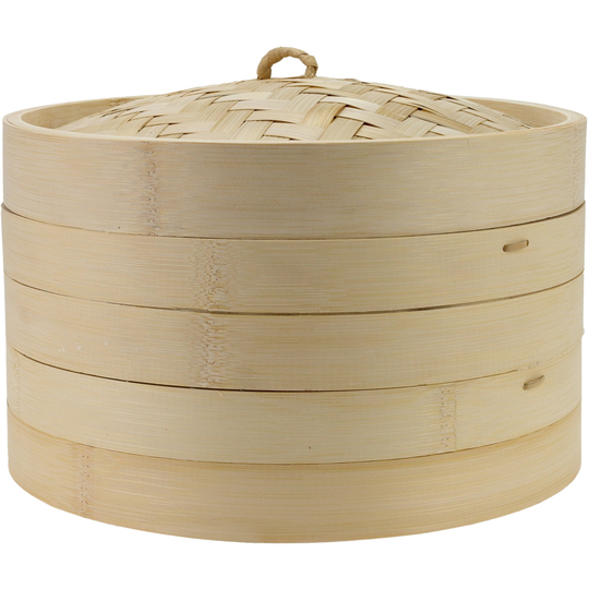 Essentials Ångkokare bambu 27 cm, 2 lager med lock