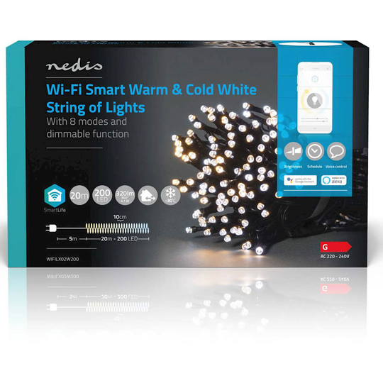 Nedis Ljusslinga WIFI 20m 200led