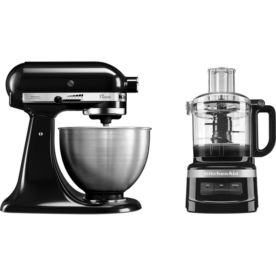 KitchenAid Classic köksmaskin (svart) + matberedare