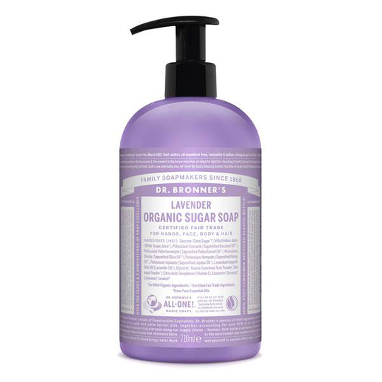 Dr. Bronner’s Magic Soaps Dr. Bronner's Organic Sugar Soap Lavender 710 ml