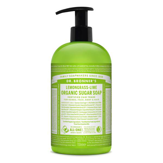 Dr. Bronner’s Magic Soaps Dr. Bronner's Organic Sugar Soap Lemongrass-Lime 710 ml
