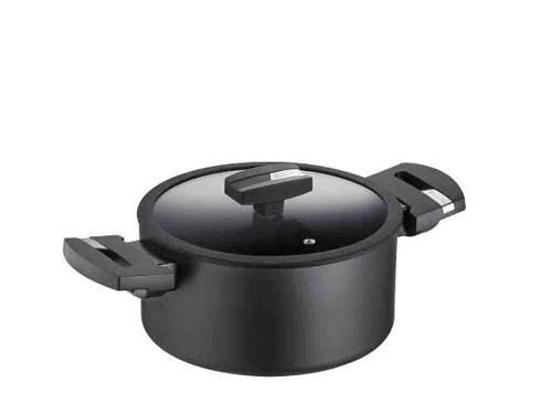 B.Green Pot W. Glasslid 5 L. Aluminium Gryta/kastrull