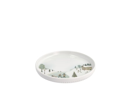 Tallrik flat rak kant Vinter 15,5 cm Vit Ugnsfast porslin