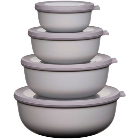 Mepal Cirqual Låg Skålset 4 st. Nordic White