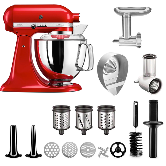 KitchenAid Artisan KSM175PSEER Köksmaskine + Tillbehörsset, Röd