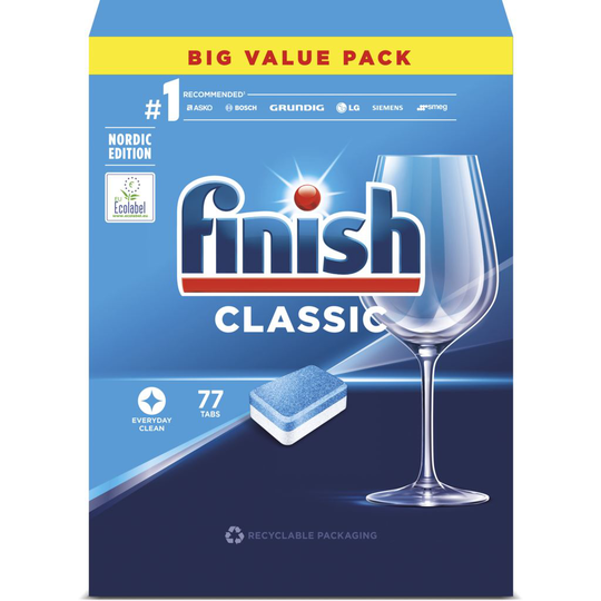 finish Classic Maskindisktabletter Big Pack 77 st