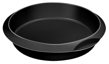 Bakform rund 26 cm svart silikon
