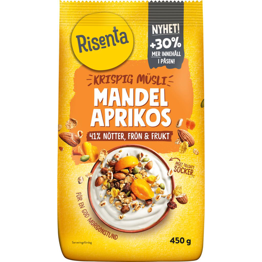 Risenta Krispig Müsli Mandel Aprikos 450 g