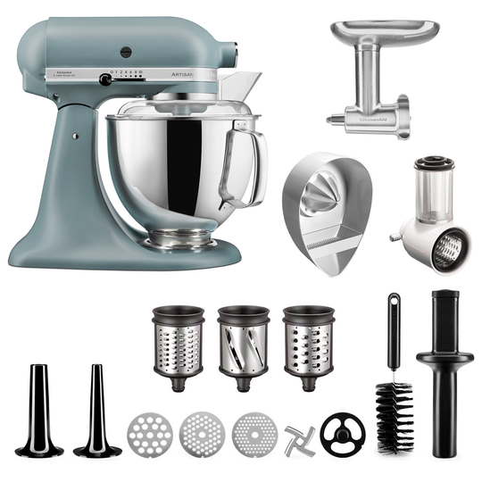 KitchenAid Artisan KSM175PSEMF Köksmaskin + Tillbehörspaket, Matt Fog Blue